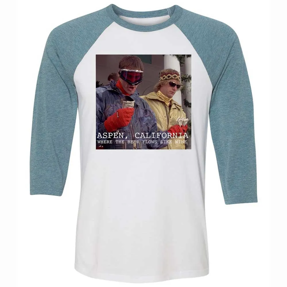 Unisex 3/4 Baseball Tee - U8GUQ3KD - White/Denim - 3