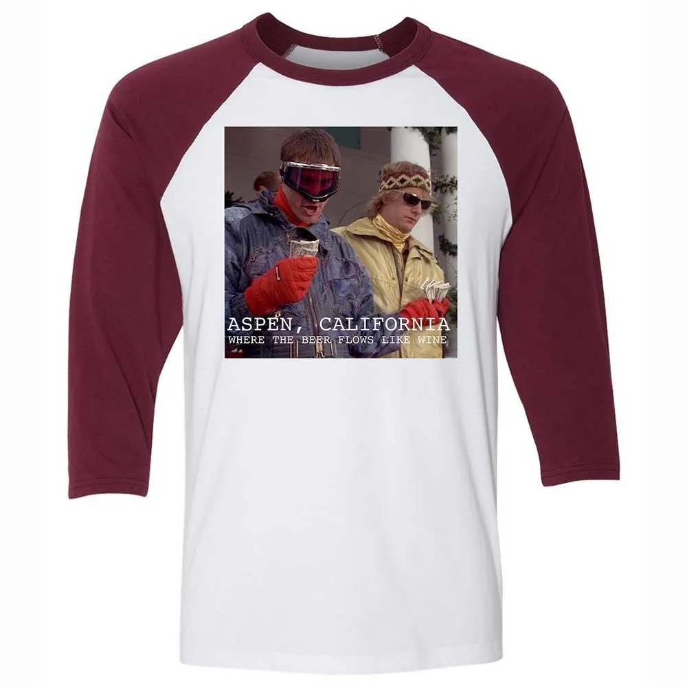 Unisex 3/4 Baseball Tee - U8GUQ3KD - White/Maroon - 7