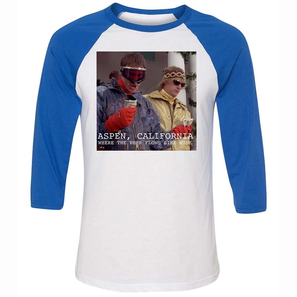 Unisex 3/4 Baseball Tee - U8GUQ3KD - White/True Royal - 10