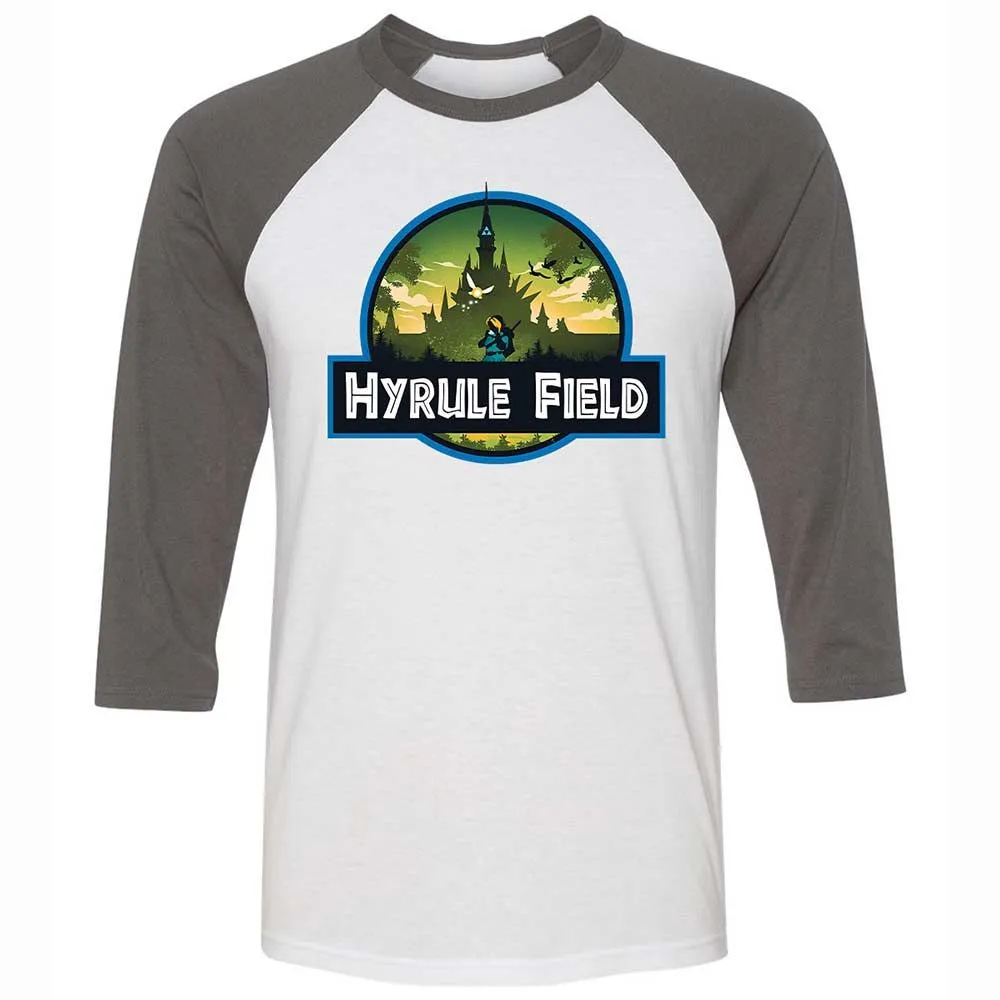 Unisex 3/4 Baseball Tee - 3ECFV8G6 - White/Asphalt - 2