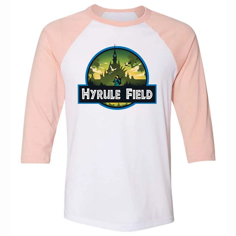 Unisex 3/4 Baseball Tee - 3ECFV8G6 - White/Heather Peach - 5