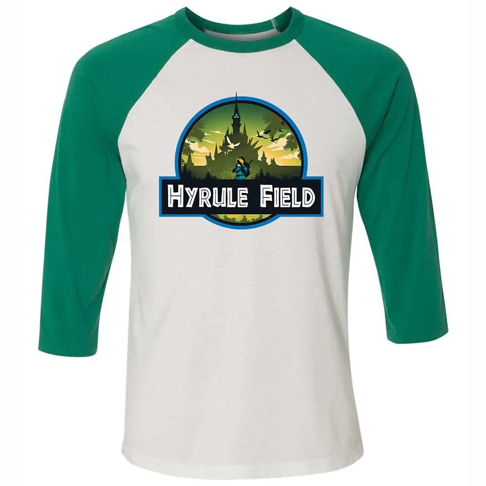 Unisex 3/4 Baseball Tee - 3ECFV8G6 - White/Kelly - 6