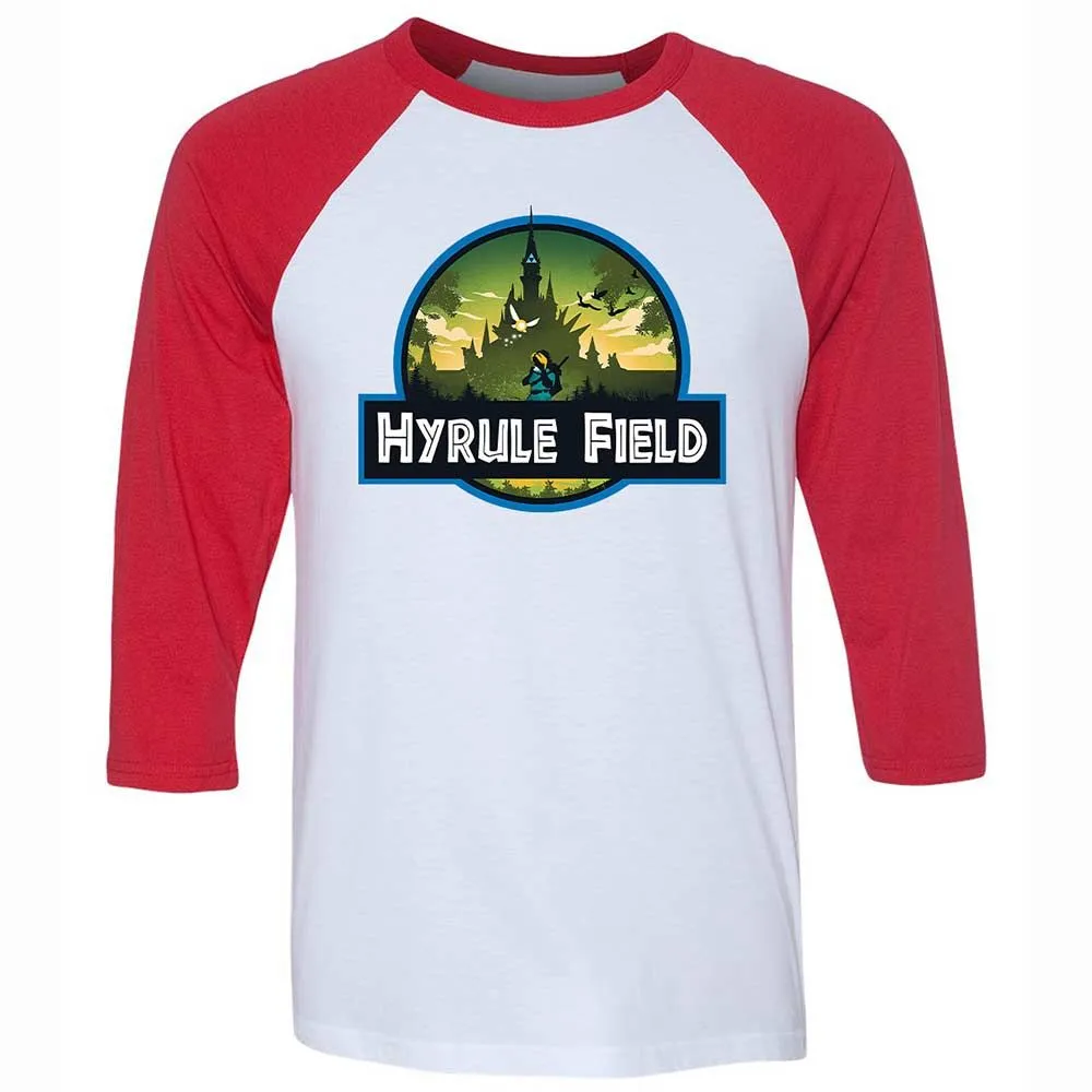 Unisex 3/4 Baseball Tee - 3ECFV8G6 - White/Red - 9