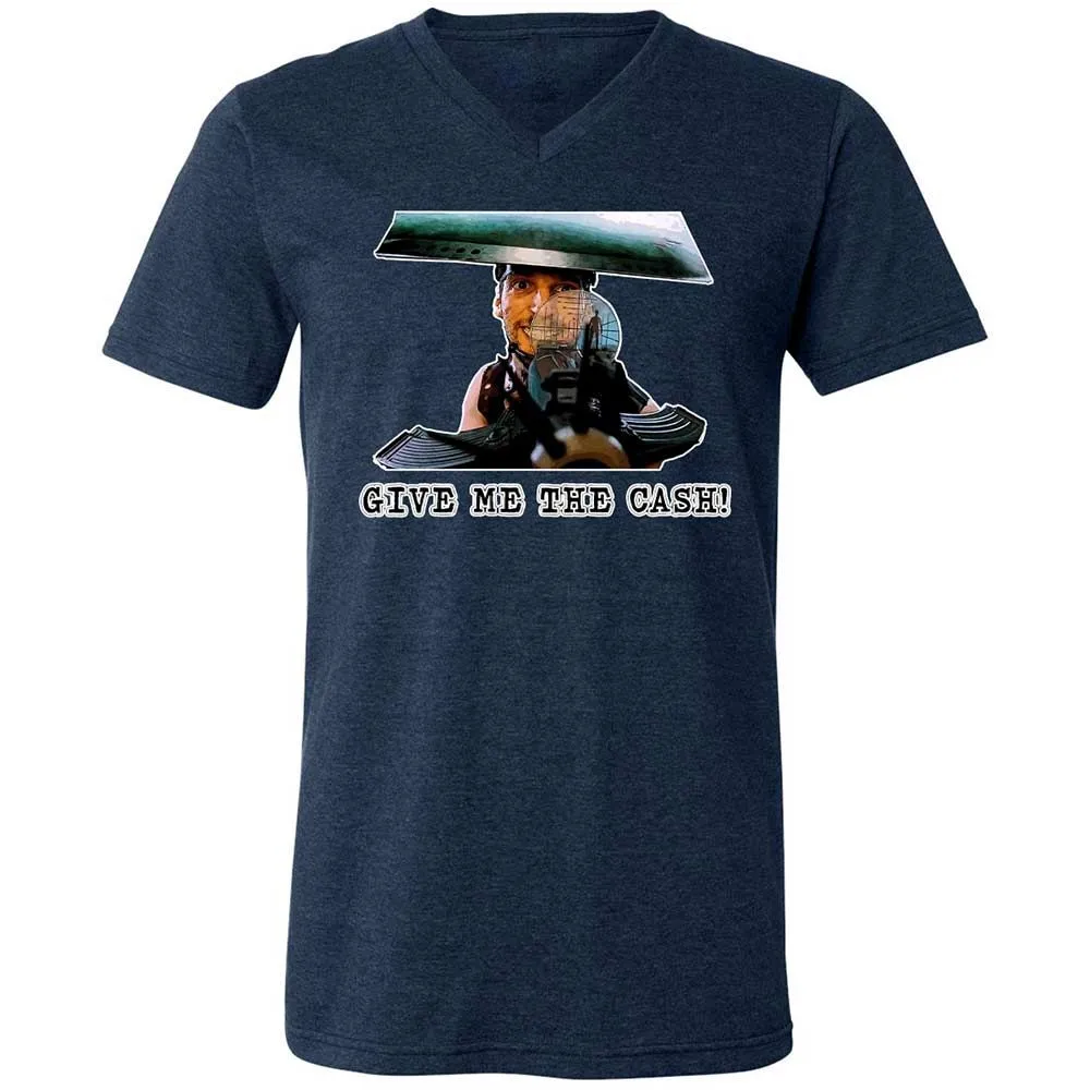 Unisex V-Neck T-Shirt - CF7NGZ5Y - Heather Navy - 3