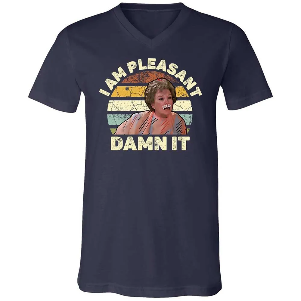 Unisex V-Neck T-Shirt - 3HQT4FBZ - Navy - 2