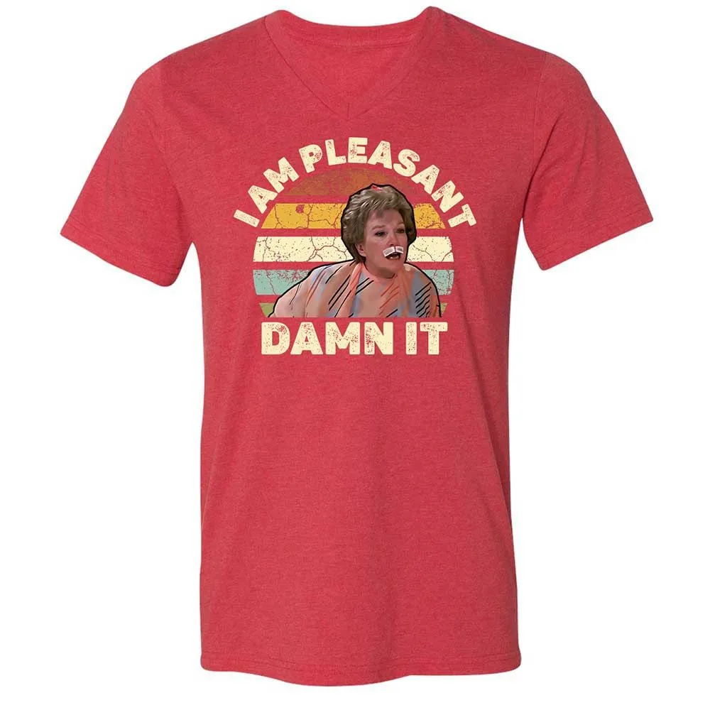 Unisex V-Neck T-Shirt - 3HQT4FBZ - Heather Red - 7