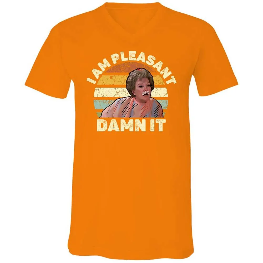 Unisex V-Neck T-Shirt - 3HQT4FBZ - Orange - 12