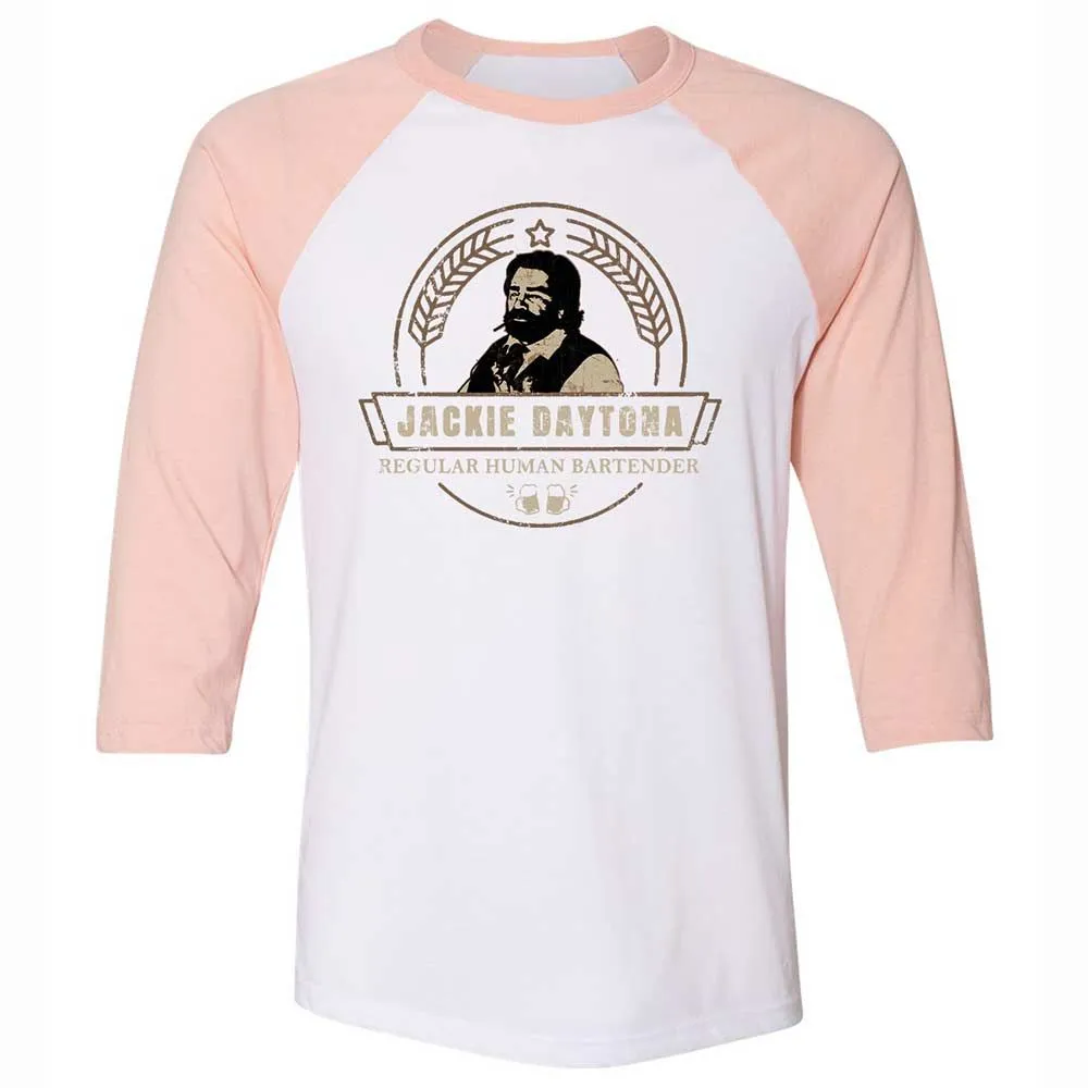 Unisex 3/4 Baseball Tee - M11R7YN3 - White/Heather Peach - 5