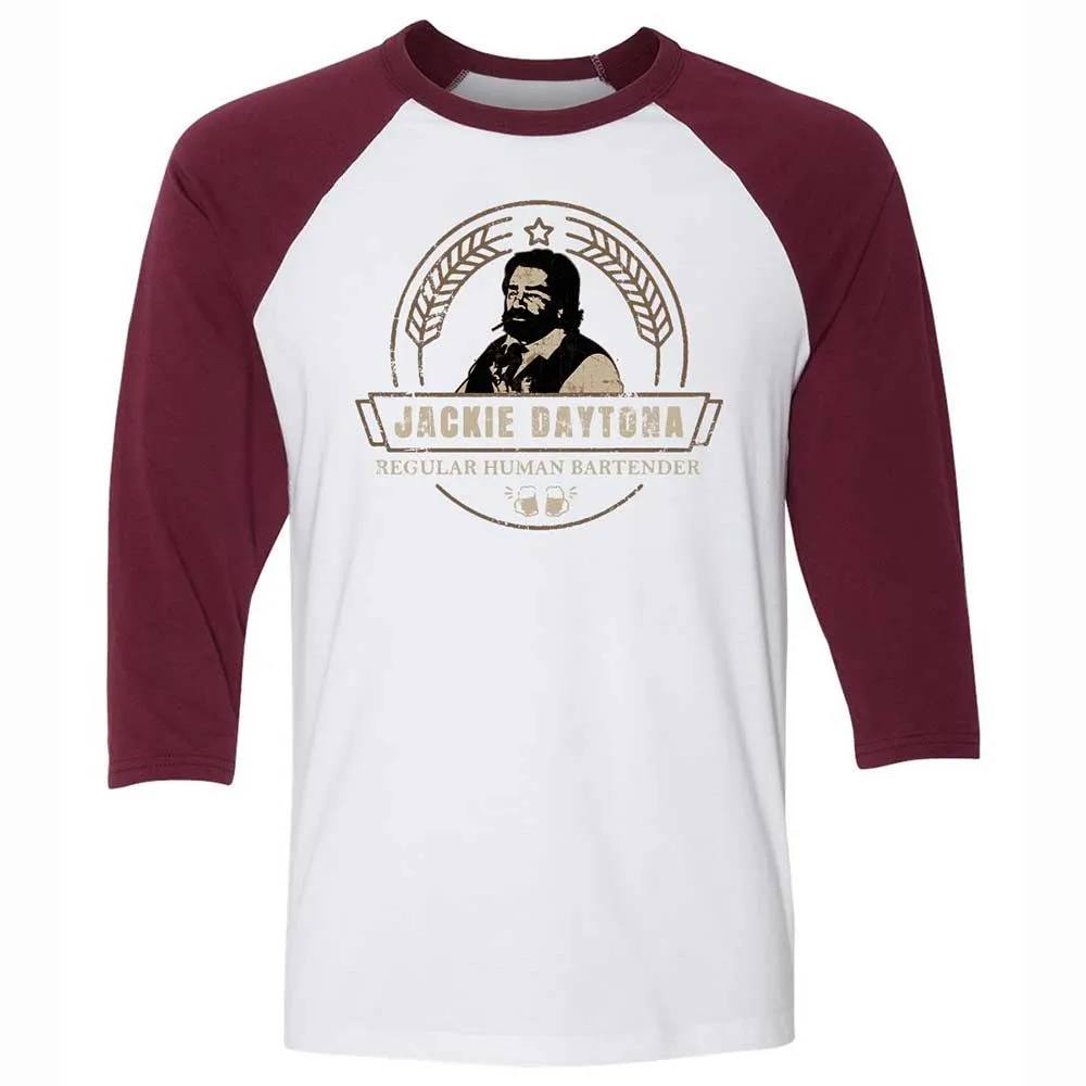 Unisex 3/4 Baseball Tee - M11R7YN3 - White/Maroon - 7