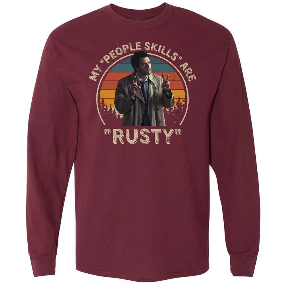 Long Sleeve T-Shirt - SK8UPJGN - Maroon - 6