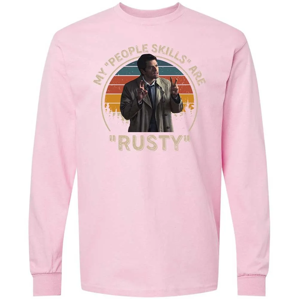 Long Sleeve T-Shirt - SK8UPJGN - Light Pink - 16