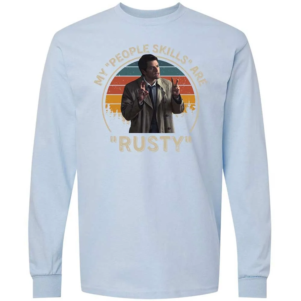 Long Sleeve T-Shirt - SK8UPJGN - Light Blue - 18
