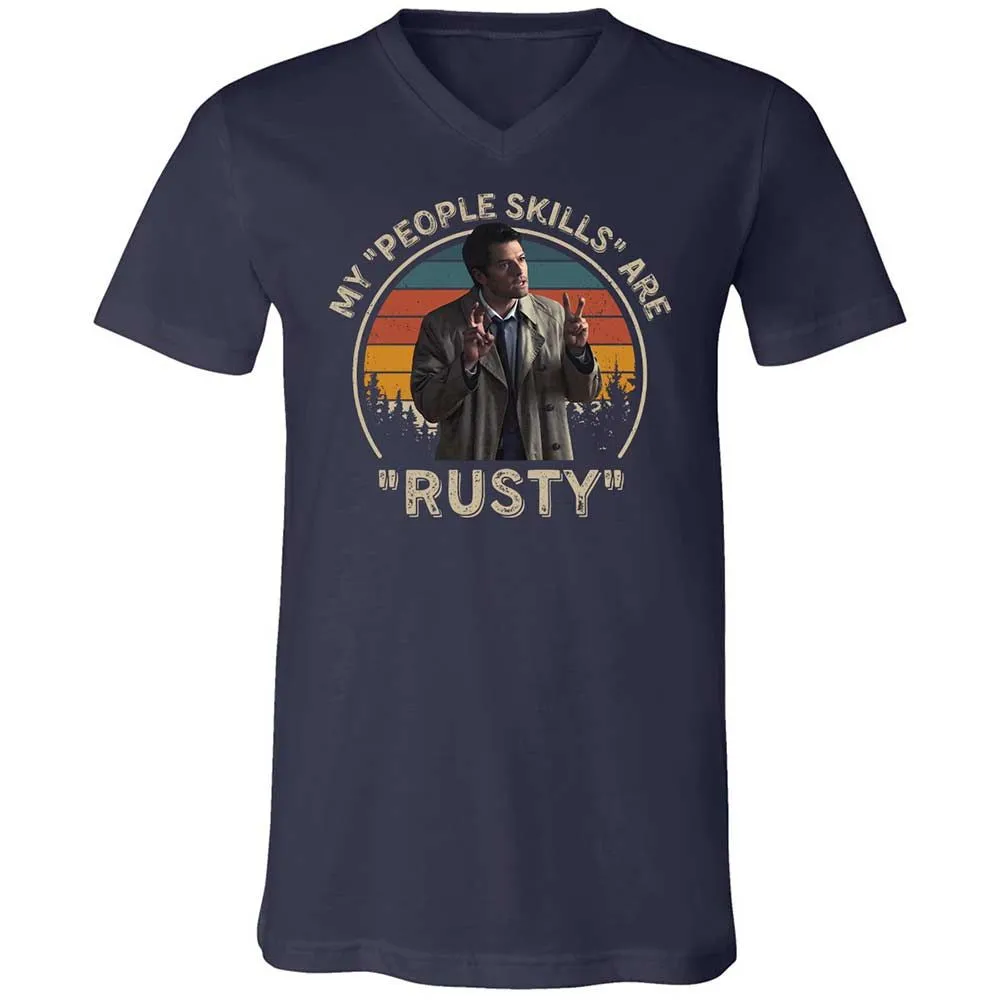Unisex V-Neck T-Shirt - LGF22UEF - Navy - 2