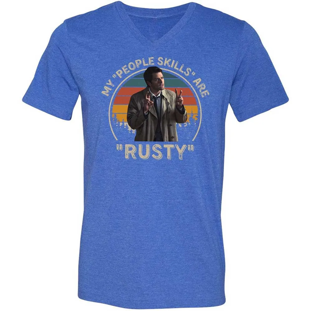 Unisex V-Neck T-Shirt - LGF22UEF - Heather True Royal - 5