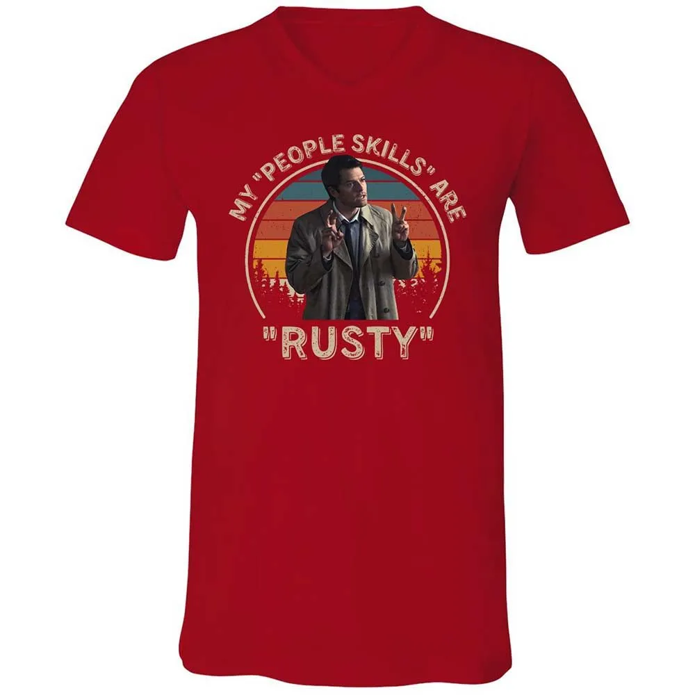 Unisex V-Neck T-Shirt - LGF22UEF - Red - 6
