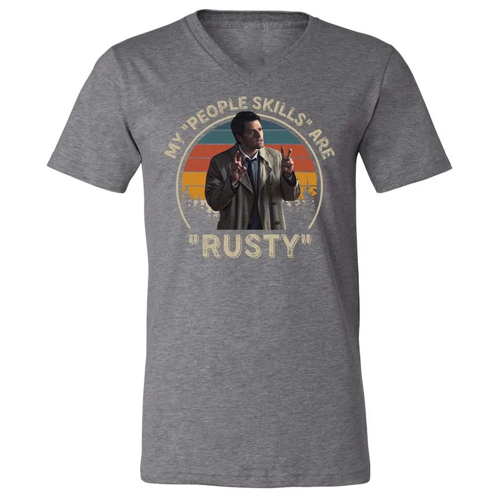 Unisex V-Neck T-Shirt - LGF22UEF - Deep Heather - 14