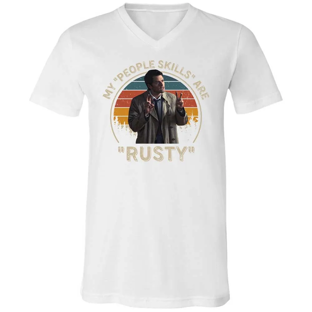 Unisex V-Neck T-Shirt - LGF22UEF - White - 16