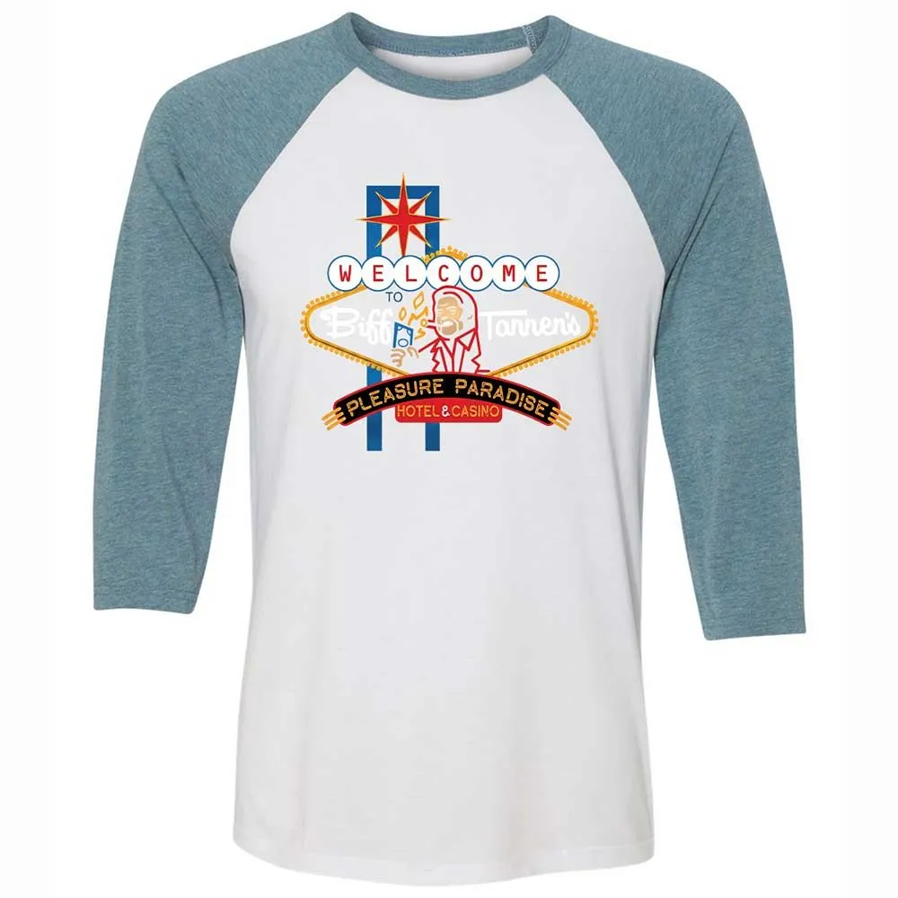 Unisex 3/4 Baseball Tee - QRGU3J8T - White/Denim - 3