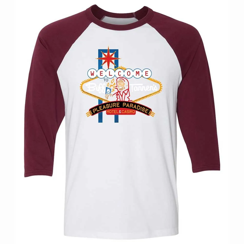 Unisex 3/4 Baseball Tee - QRGU3J8T - White/Maroon - 7
