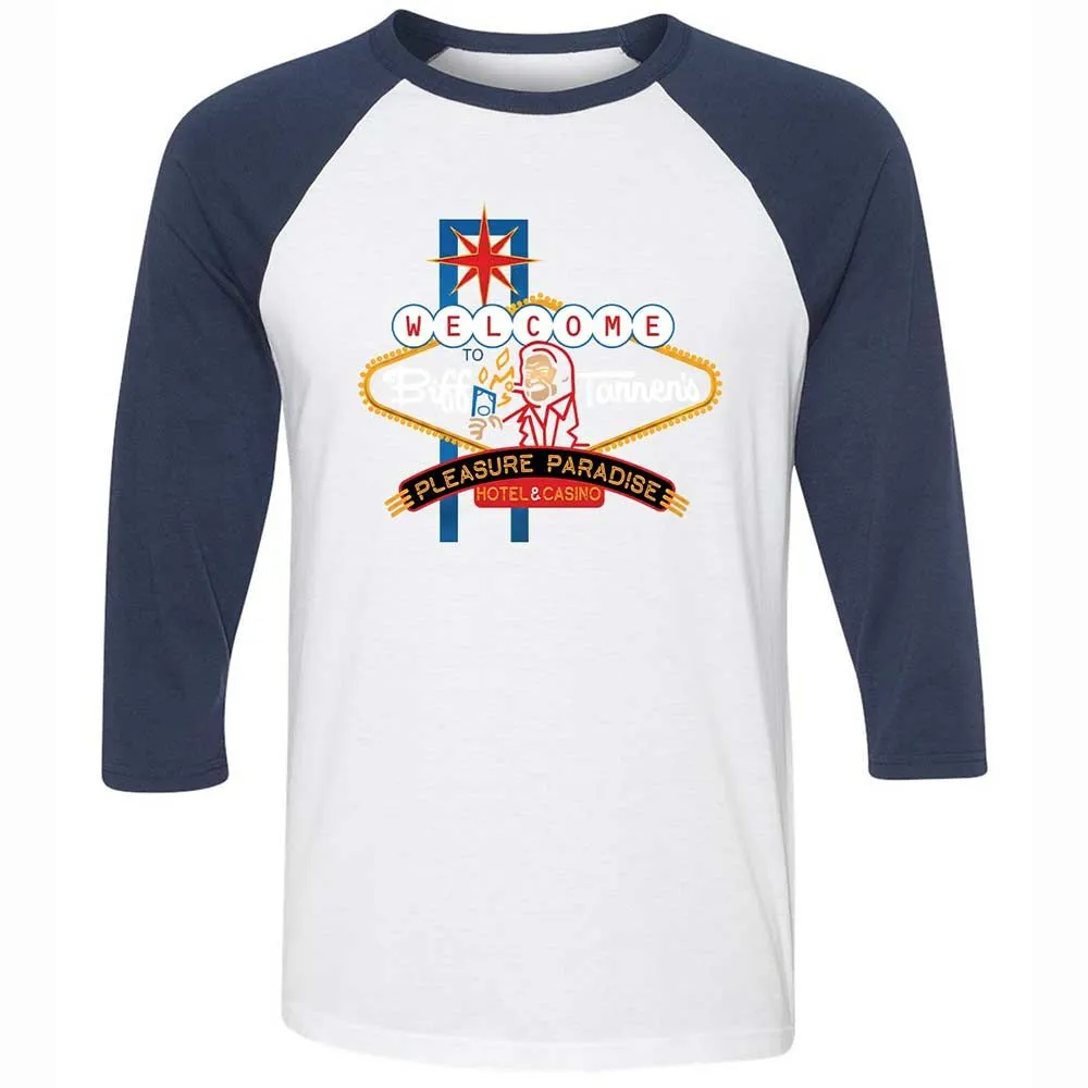 Unisex 3/4 Baseball Tee - QRGU3J8T - White/Navy - 8