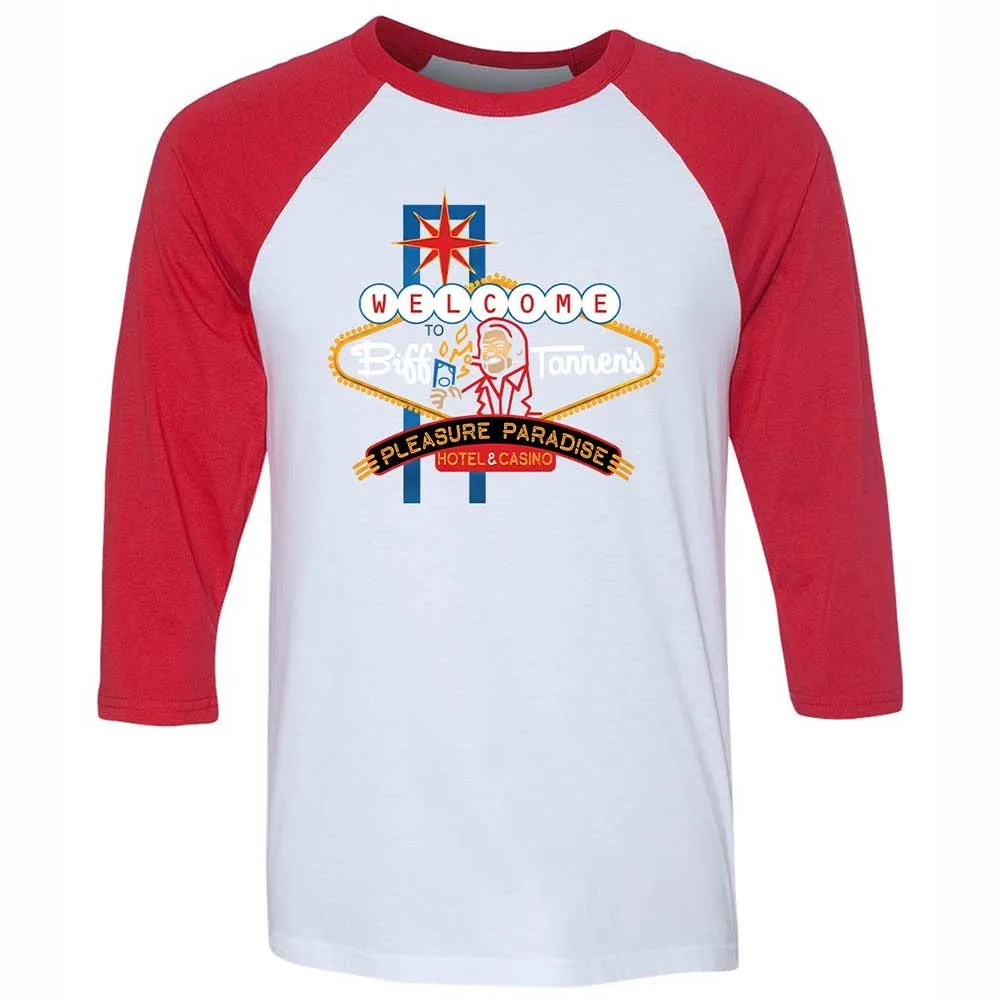 Unisex 3/4 Baseball Tee - QRGU3J8T - White/Red - 9