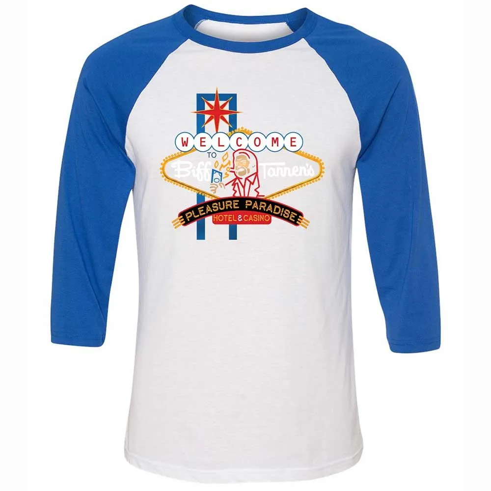Unisex 3/4 Baseball Tee - QRGU3J8T - White/True Royal - 10