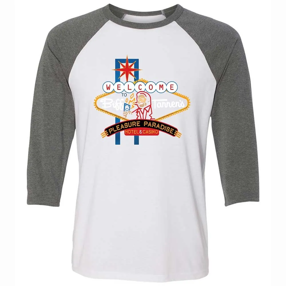 Unisex 3/4 Baseball Tee - QRGU3J8T - White/Deep Heather - 11