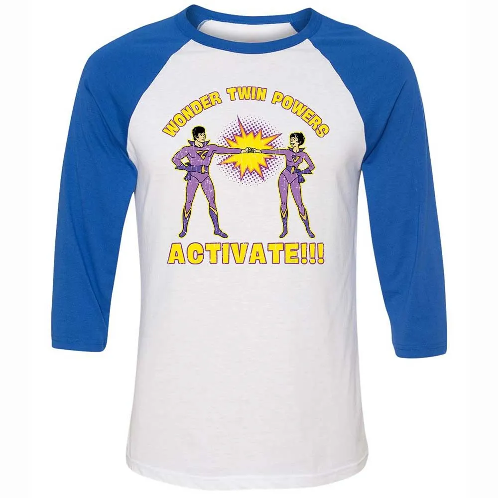 Unisex 3/4 Baseball Tee - H12XCYZC - White/True Royal - 10
