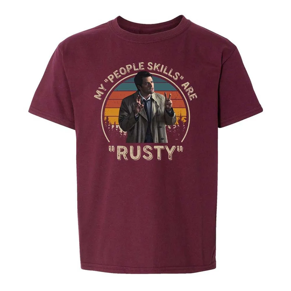 Kids T-Shirt - 3EZ9B1VZ - Maroon - 14