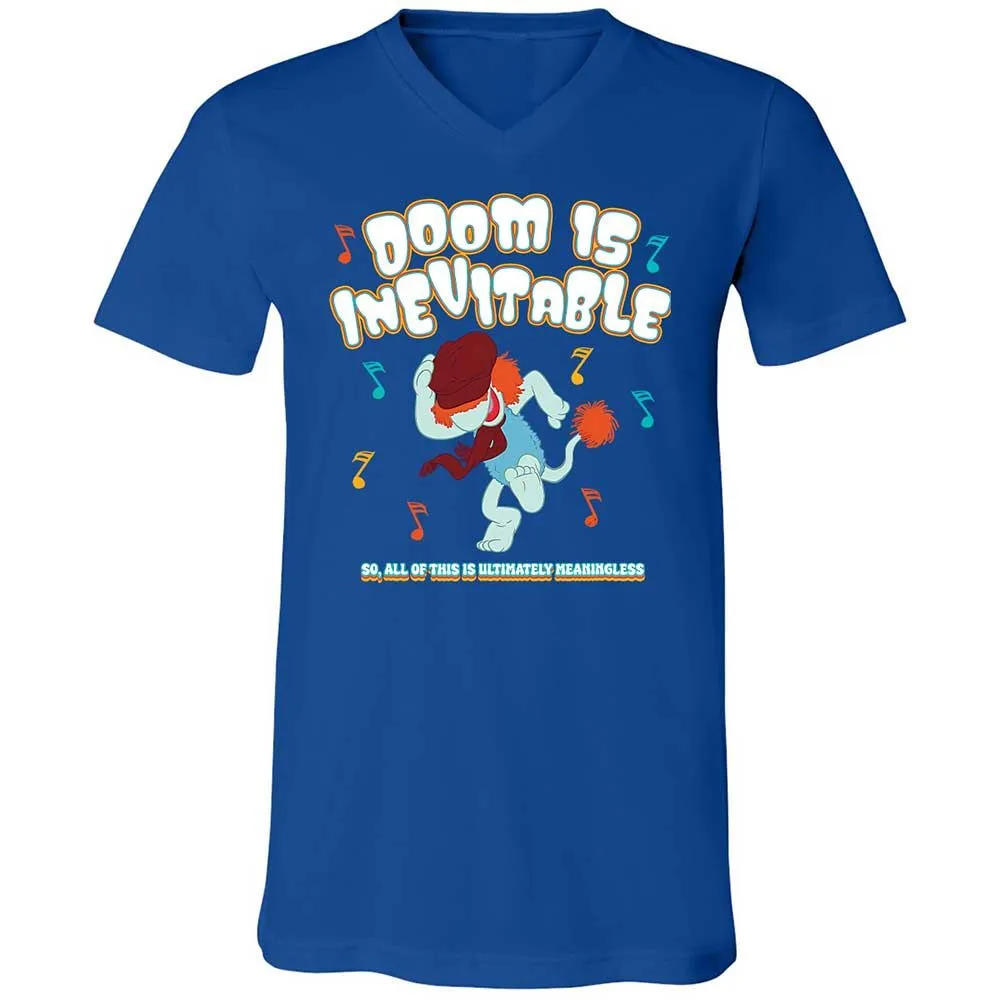 Unisex V-Neck T-Shirt - QKK5GVSX - True Royal - 4