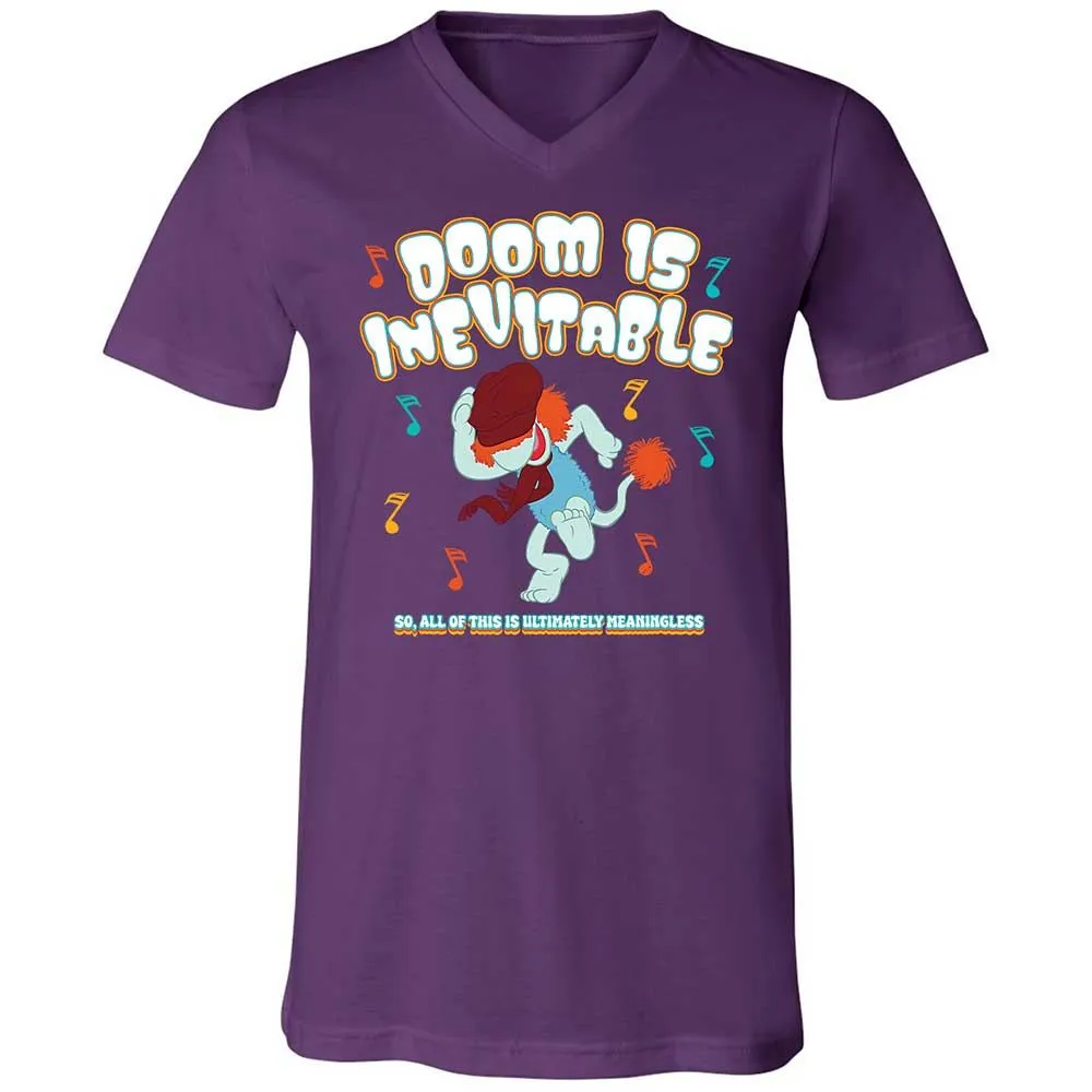 Unisex V-Neck T-Shirt - QKK5GVSX - Team Purple - 10