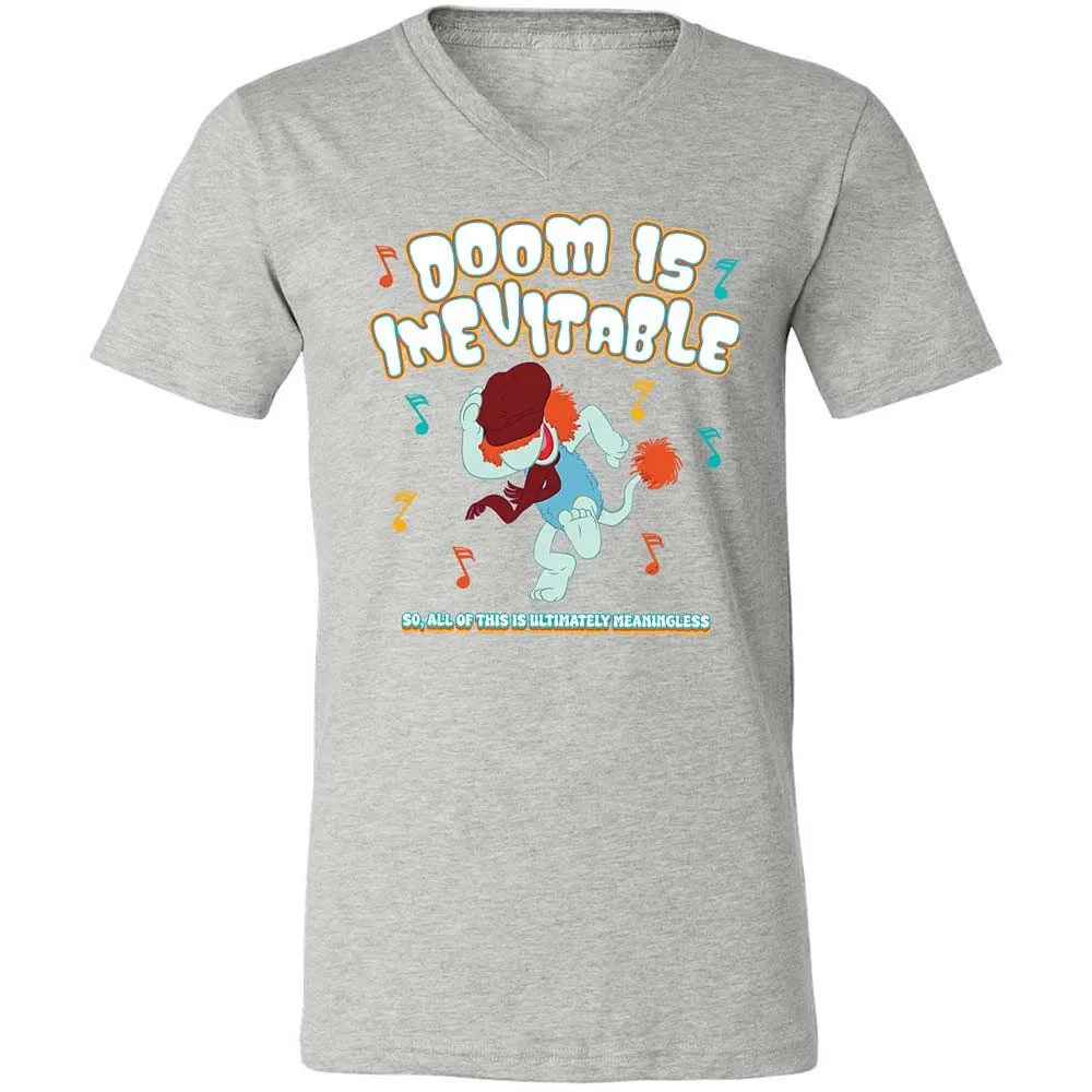 Unisex V-Neck T-Shirt - QKK5GVSX - Athletic Heather - 15