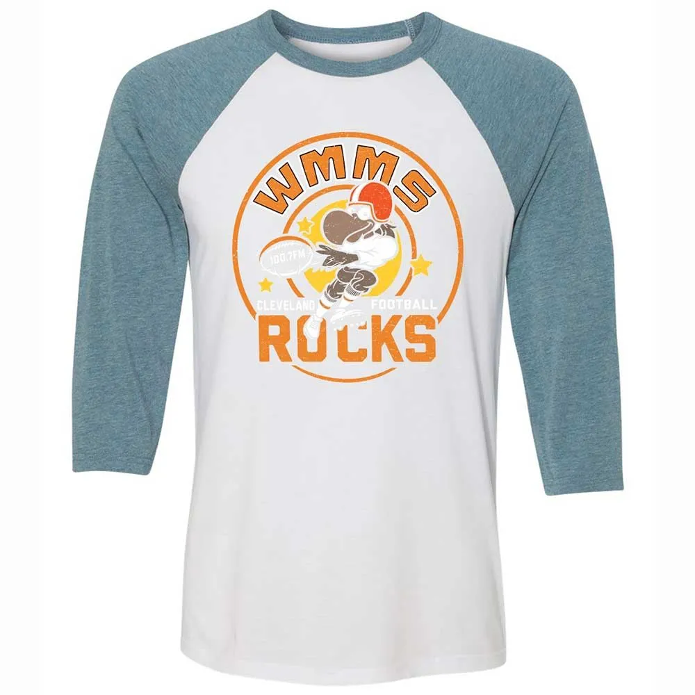 Unisex 3/4 Baseball Tee - PEVDMAJJ - White/Denim - 3
