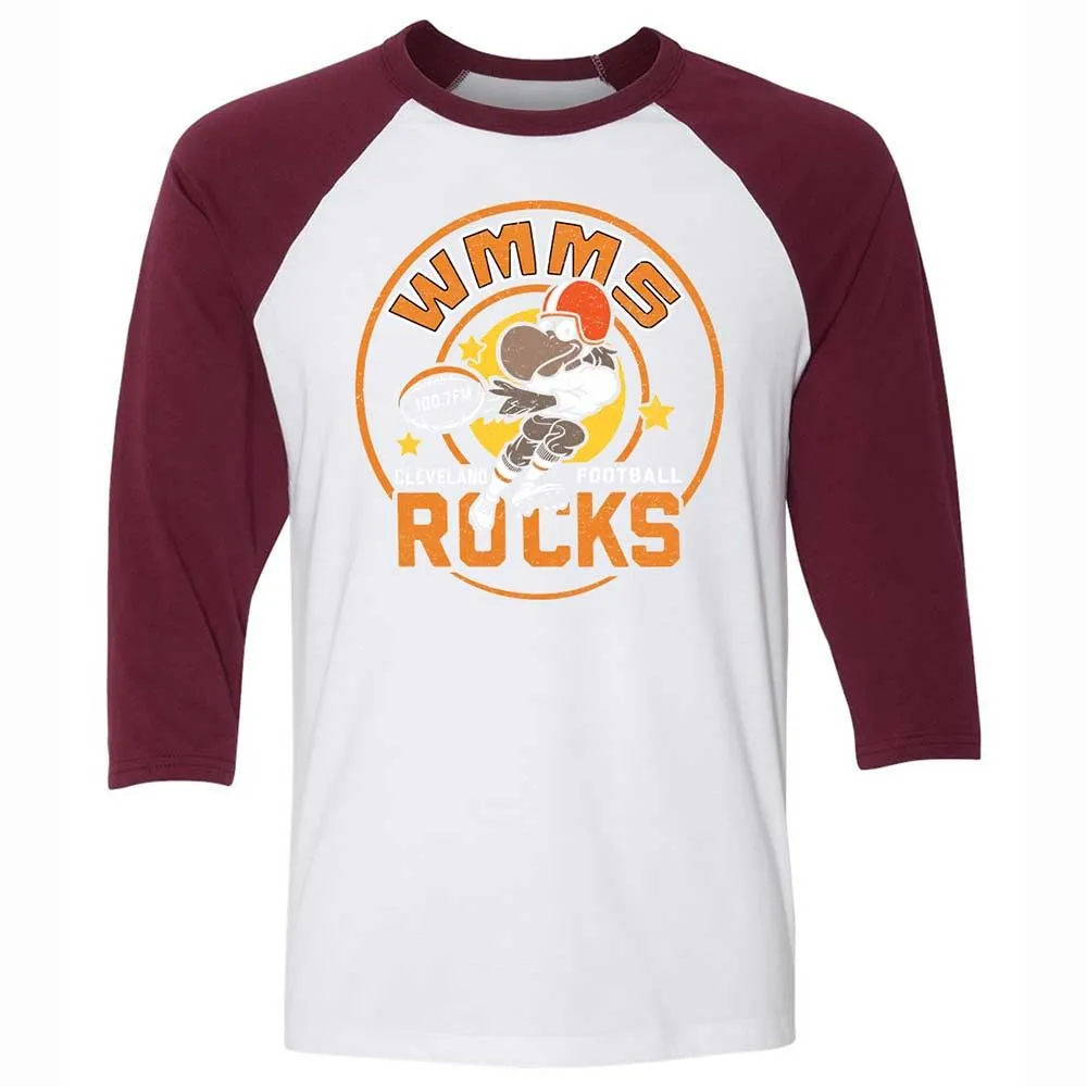 Unisex 3/4 Baseball Tee - PEVDMAJJ - White/Maroon - 7