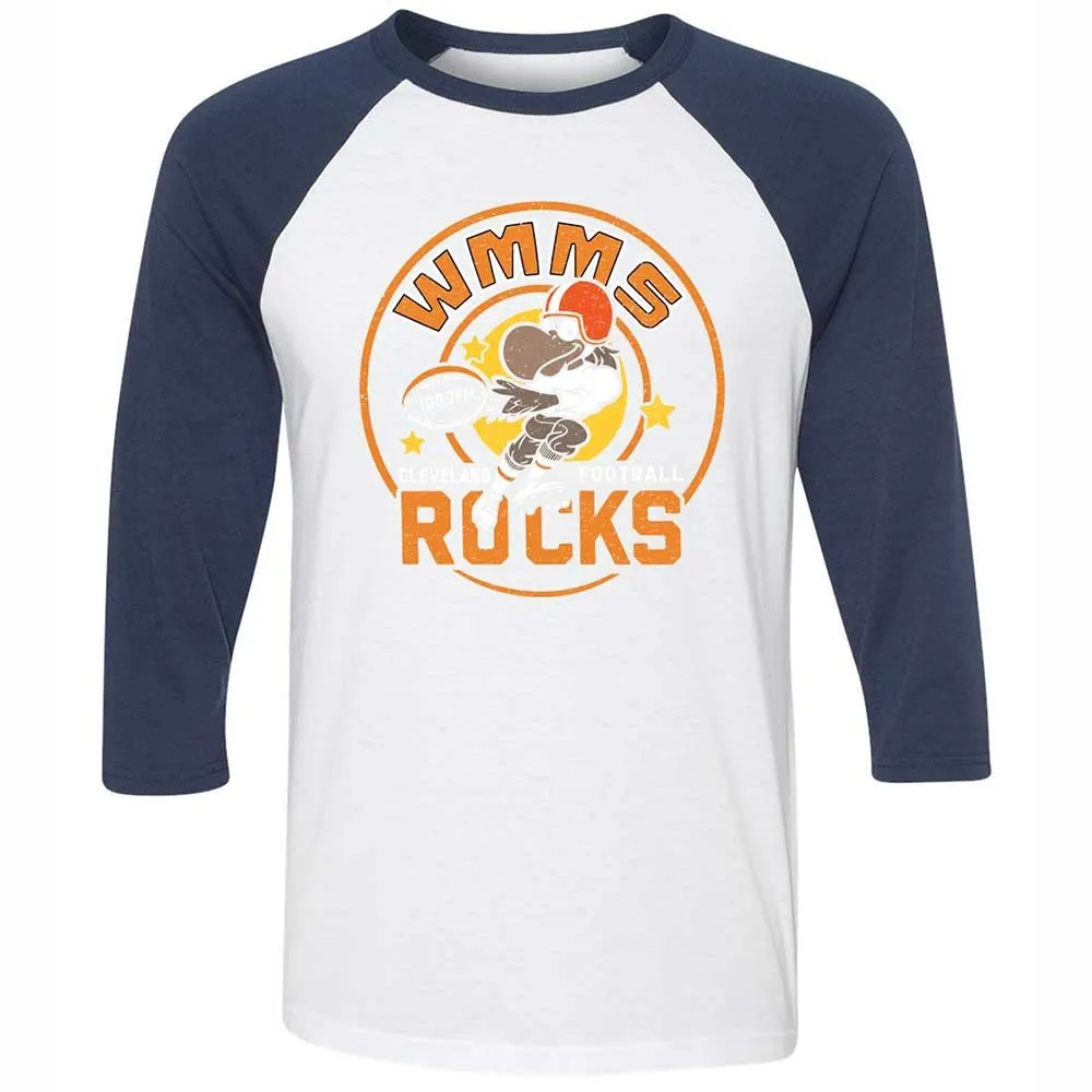 Unisex 3/4 Baseball Tee - PEVDMAJJ - White/Navy - 8
