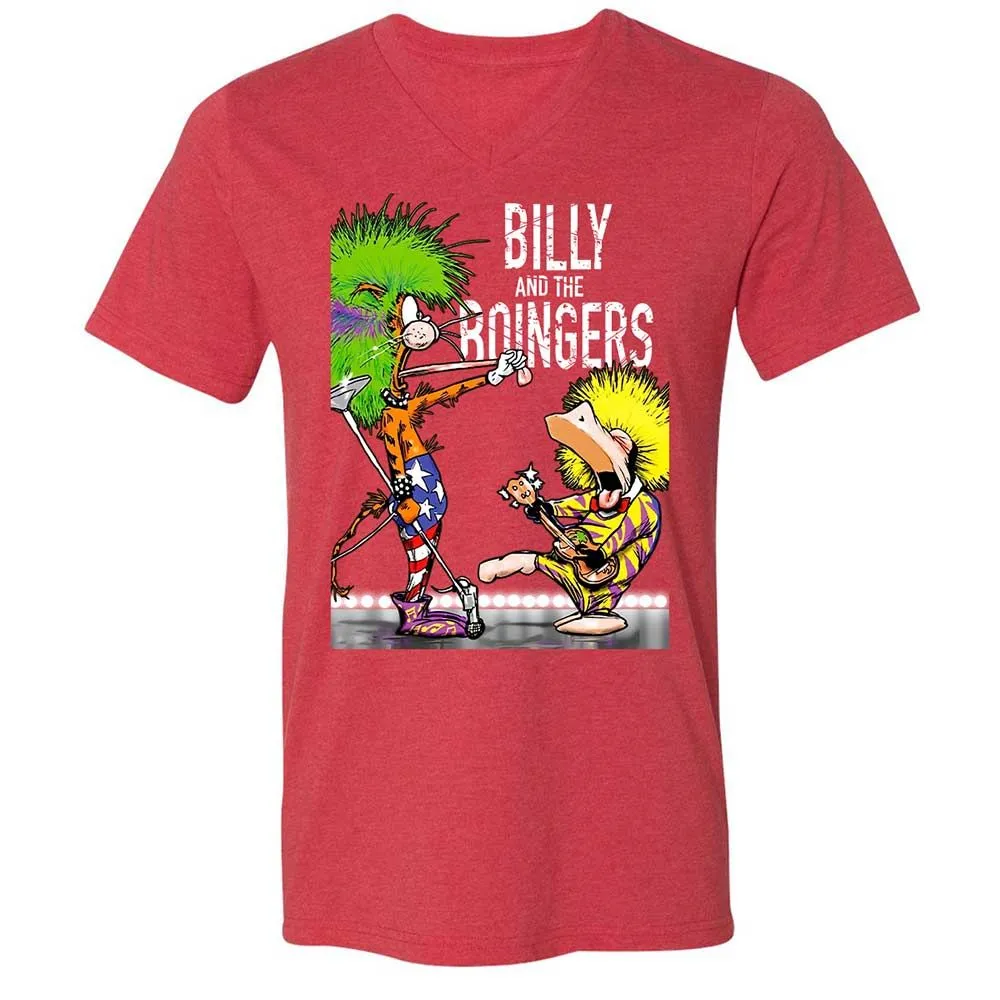 Unisex V-Neck T-Shirt - 1TYC5ZNR - Heather Red - 7