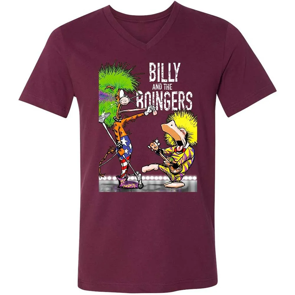 Unisex V-Neck T-Shirt - 1TYC5ZNR - Maroon - 8