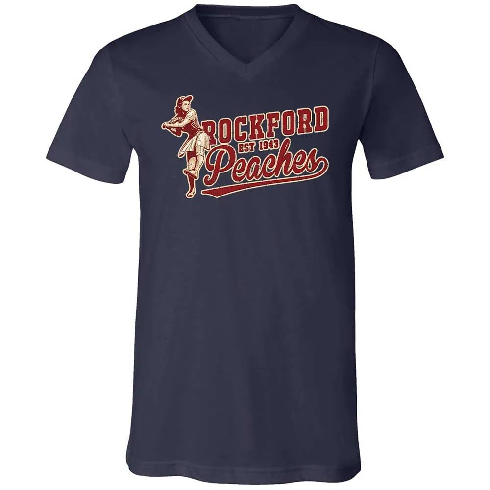 Unisex V-Neck T-Shirt - QAW4DTEK - Navy - 2