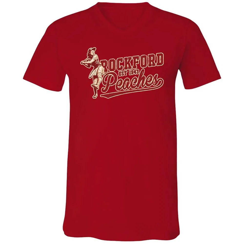 Unisex V-Neck T-Shirt - QAW4DTEK - Red - 6