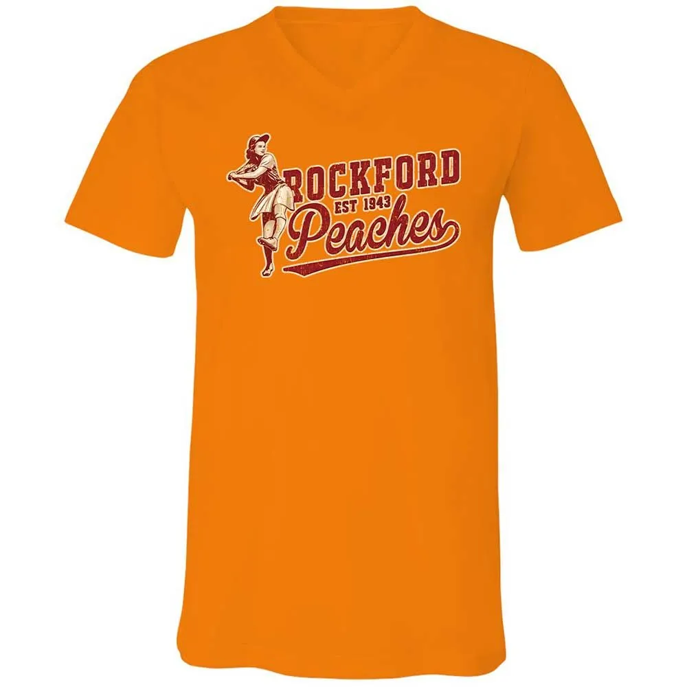 Unisex V-Neck T-Shirt - QAW4DTEK - Orange - 12
