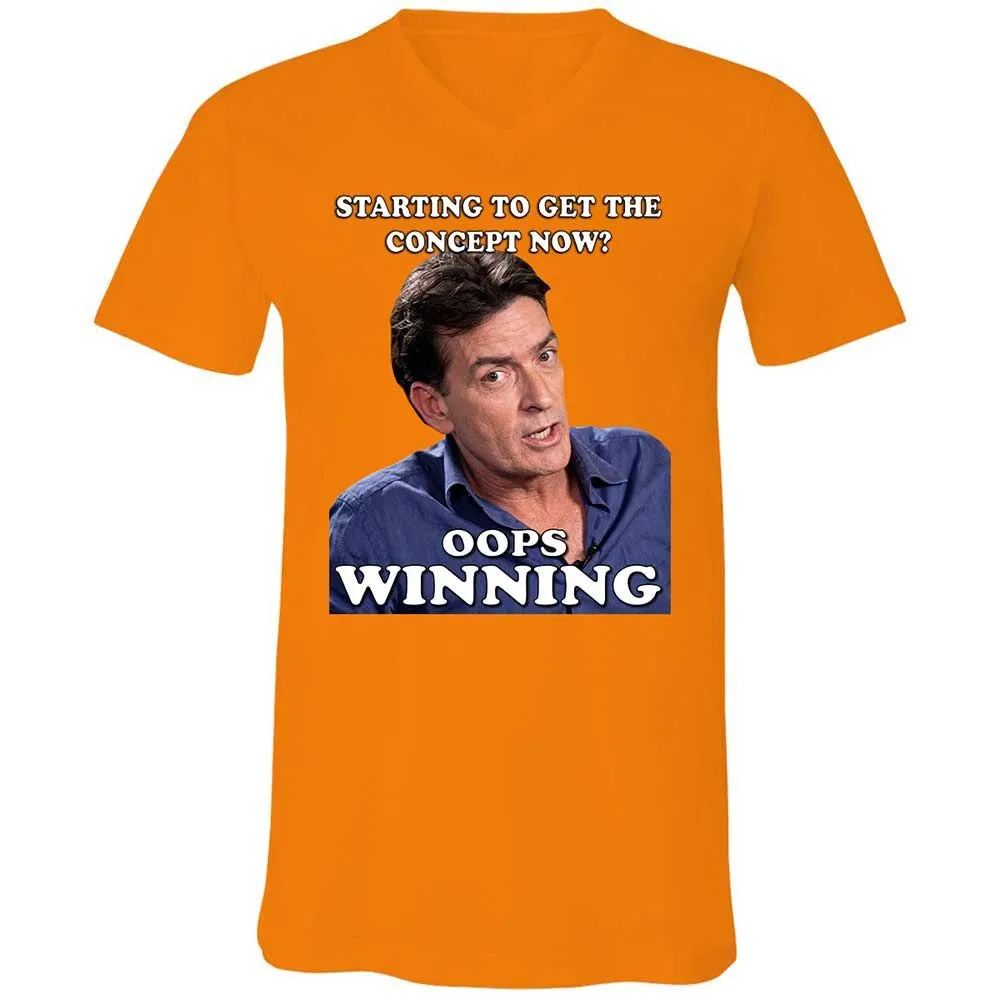 Unisex V-Neck T-Shirt - X9QUSTV5 - Orange - 12