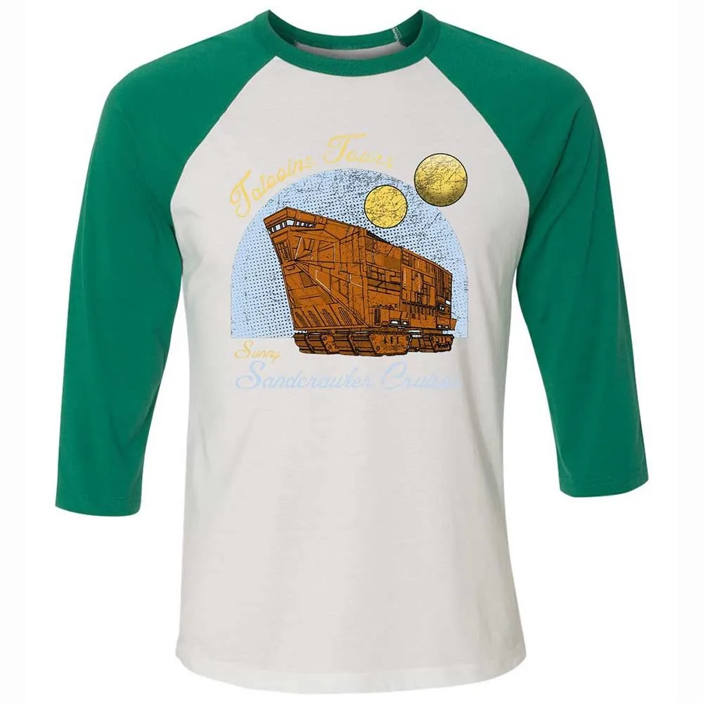 Unisex 3/4 Baseball Tee - 5ZXB2A93 - White/Kelly - 6
