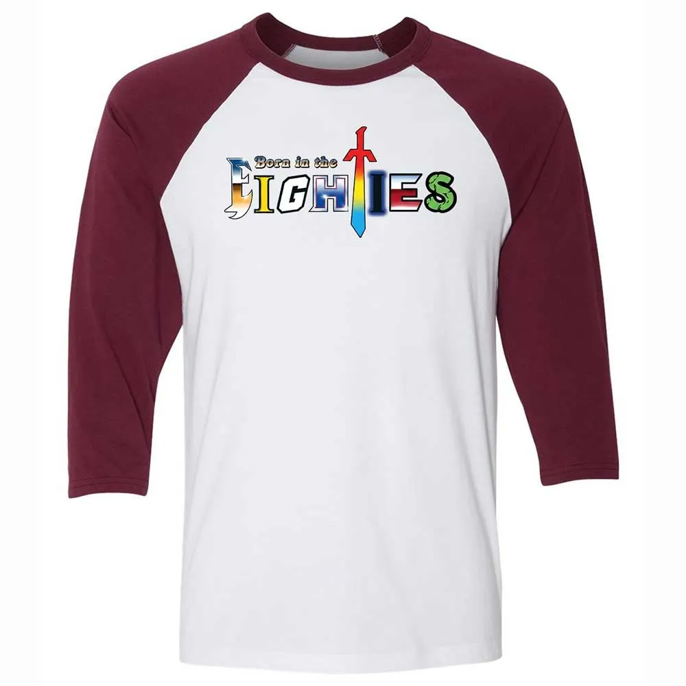 Unisex 3/4 Baseball Tee - 7Q1PJKYG - White/Maroon - 7