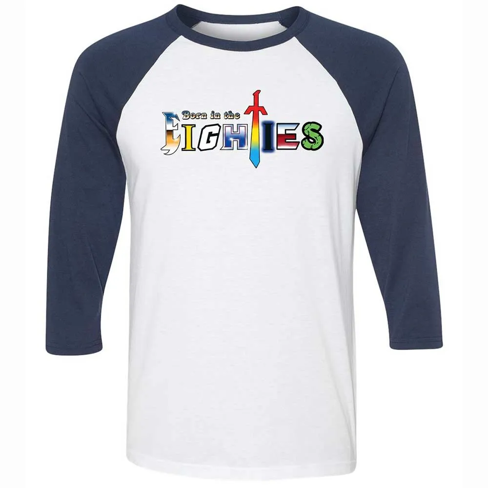Unisex 3/4 Baseball Tee - 7Q1PJKYG - White/Navy - 8