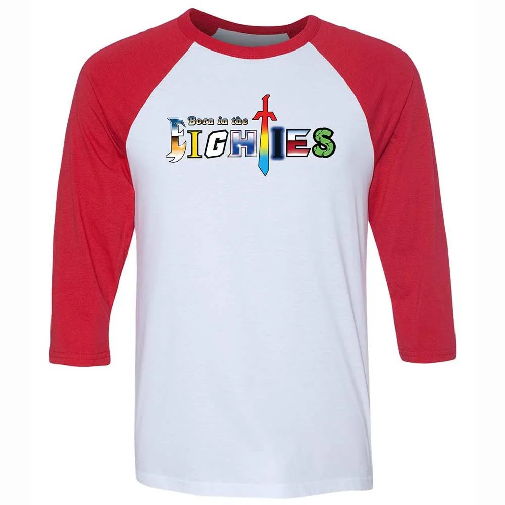 Unisex 3/4 Baseball Tee - 7Q1PJKYG - White/Red - 9