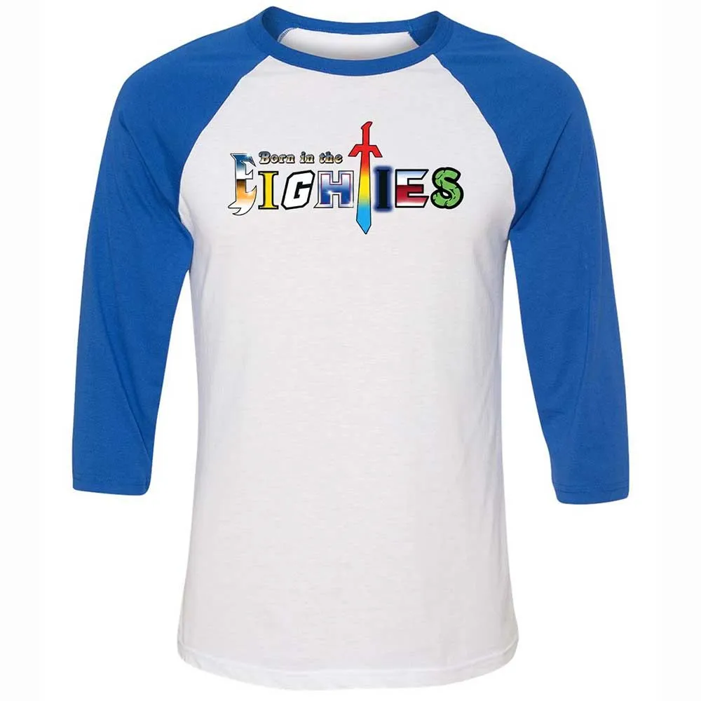 Unisex 3/4 Baseball Tee - 7Q1PJKYG - White/True Royal - 10