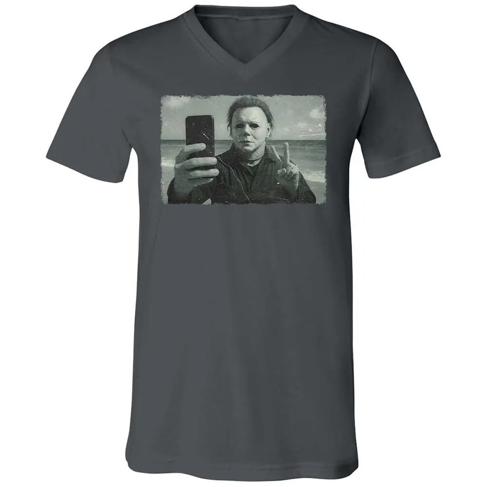 Unisex V-Neck T-Shirt - 8QT7X672 - Asphalt - 13