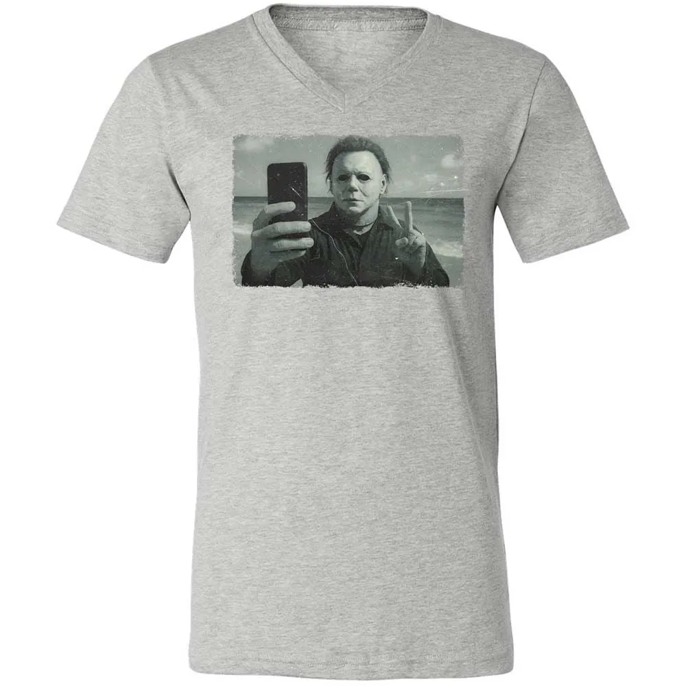 Unisex V-Neck T-Shirt - 8QT7X672 - Athletic Heather - 15