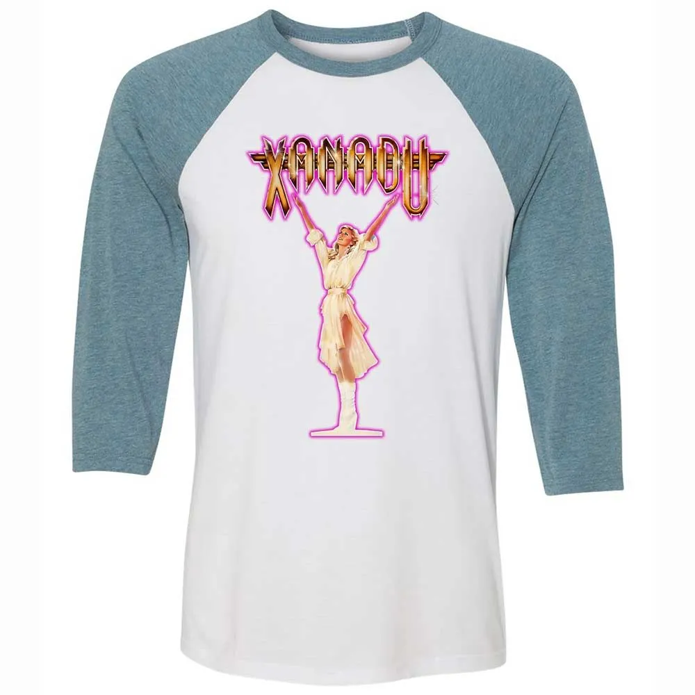 Unisex 3/4 Baseball Tee - WY8XFK4H - White/Denim - 3