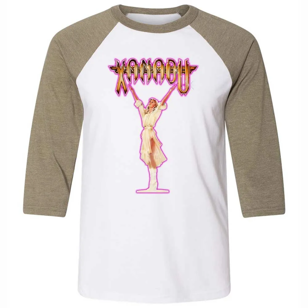 Unisex 3/4 Baseball Tee - WY8XFK4H - White/Heather Olive - 4